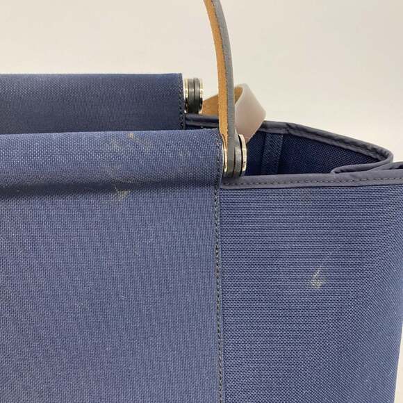Hermes Hermès Cabag Elan PM Tote Bag in Navy Canvas with R Stamp for Women - Picture 7 of 10
